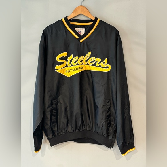 NFL Other - Vintage NFL Pittsburgh Steelers Embroidered Windbreaker Pullover Size XL Mens